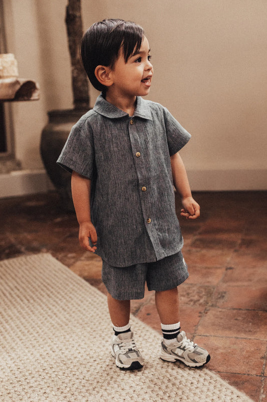 Baje Studio - blouse Macio - blue vintage