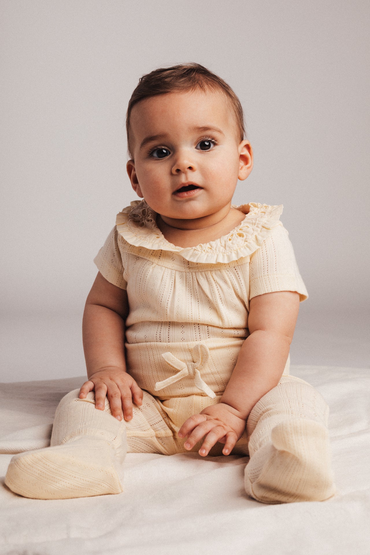 Baje Studio - pointelle bodysuit Yuul - crėme oat