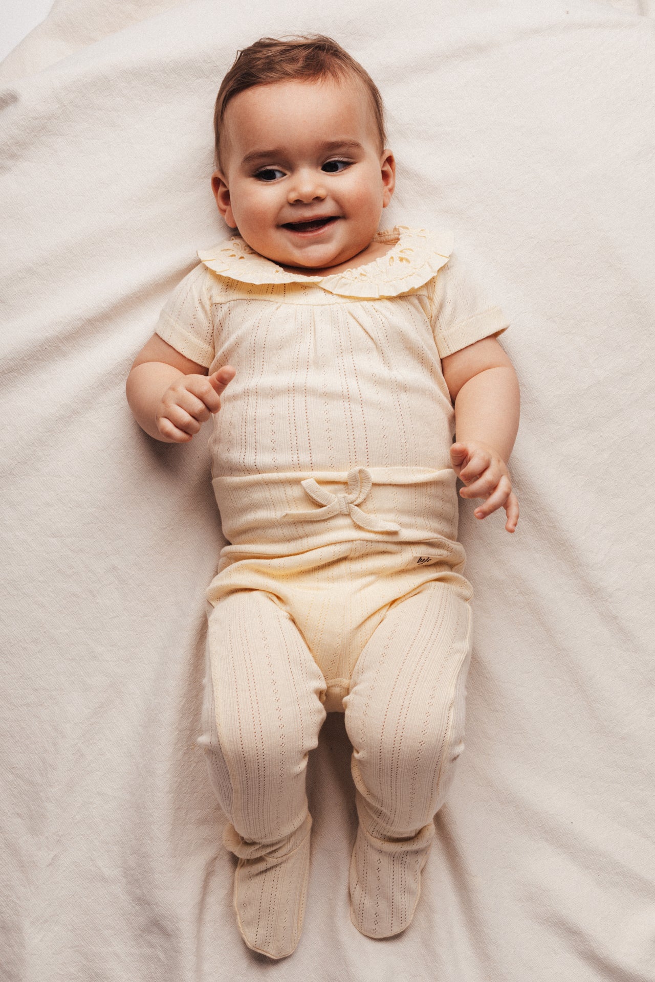 Baje Studio - pointelle bodysuit Yuul - crėme oat