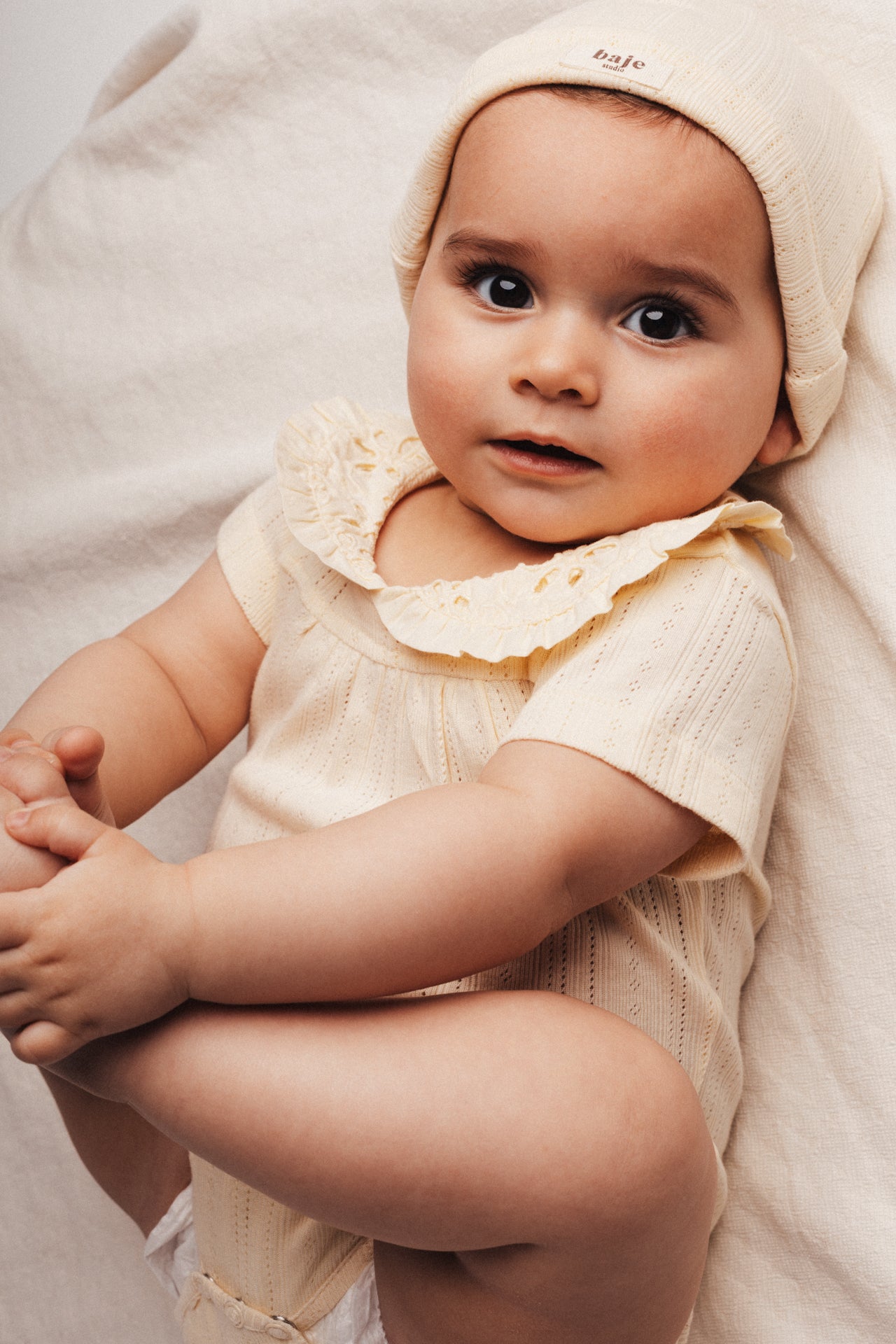 Baje Studio - pointelle bodysuit Yuul - crėme oat