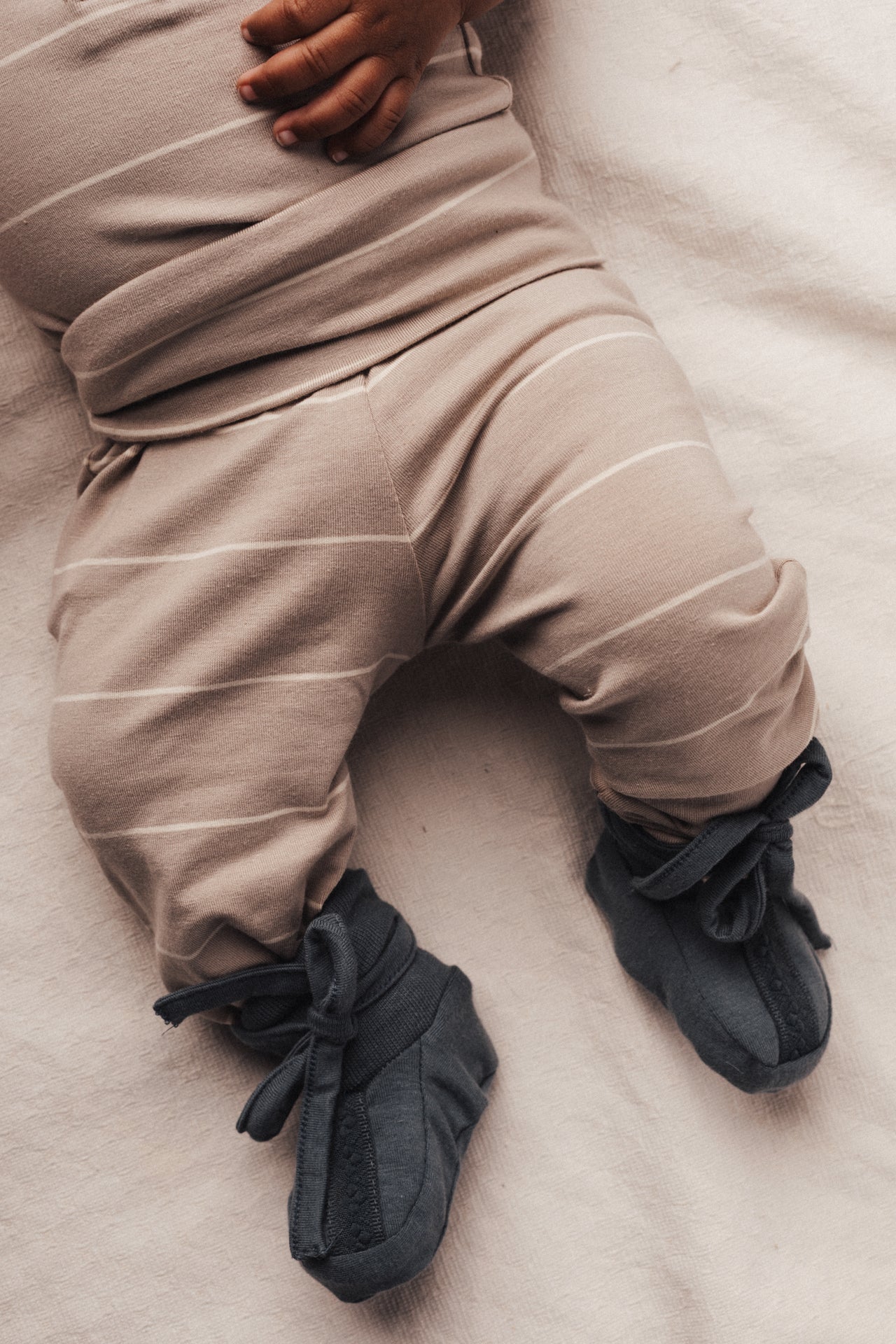 Baje Studio - striped legging Laje - taupe clay