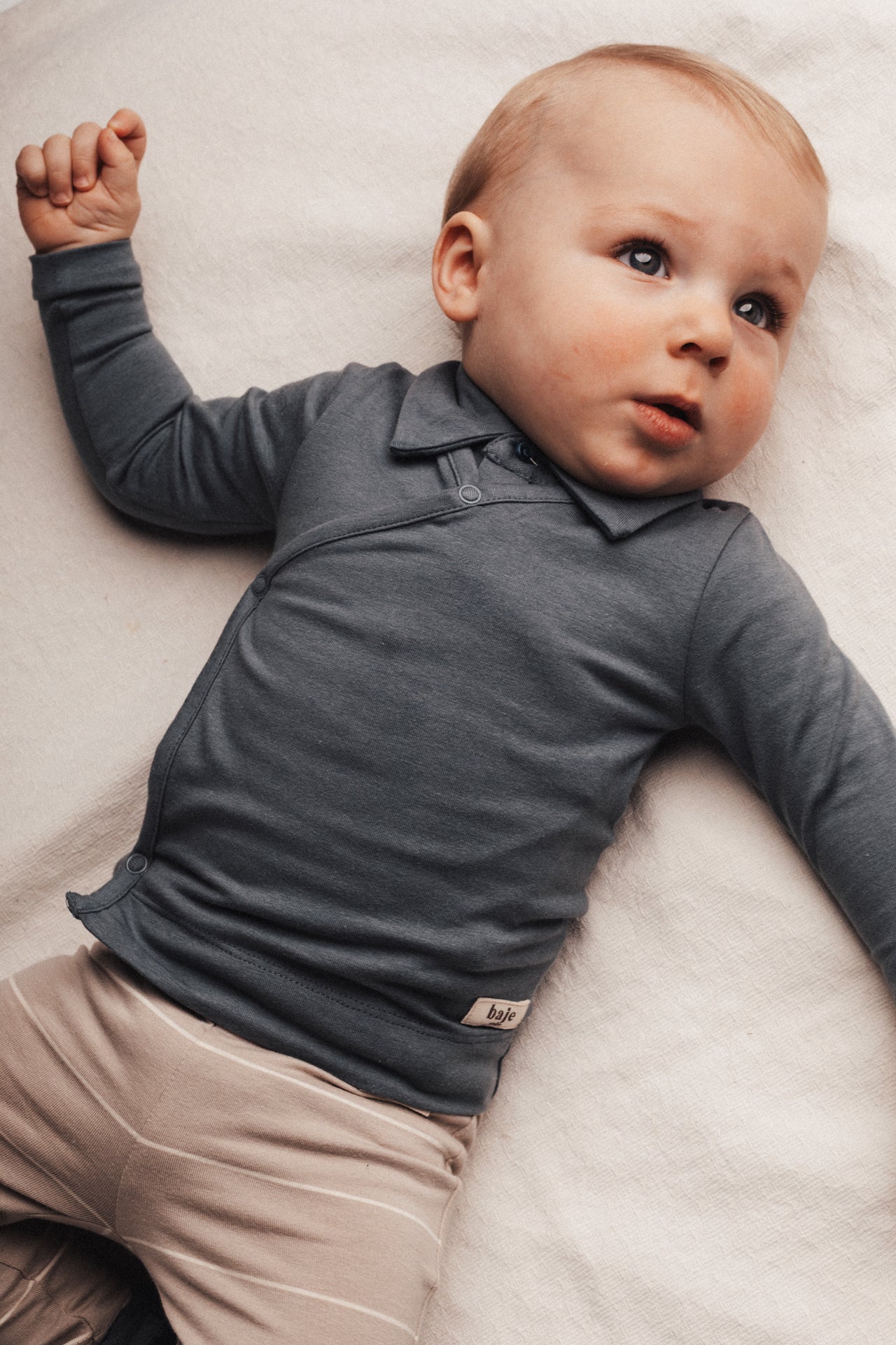 Baje Studio - striped legging Laje - taupe clay