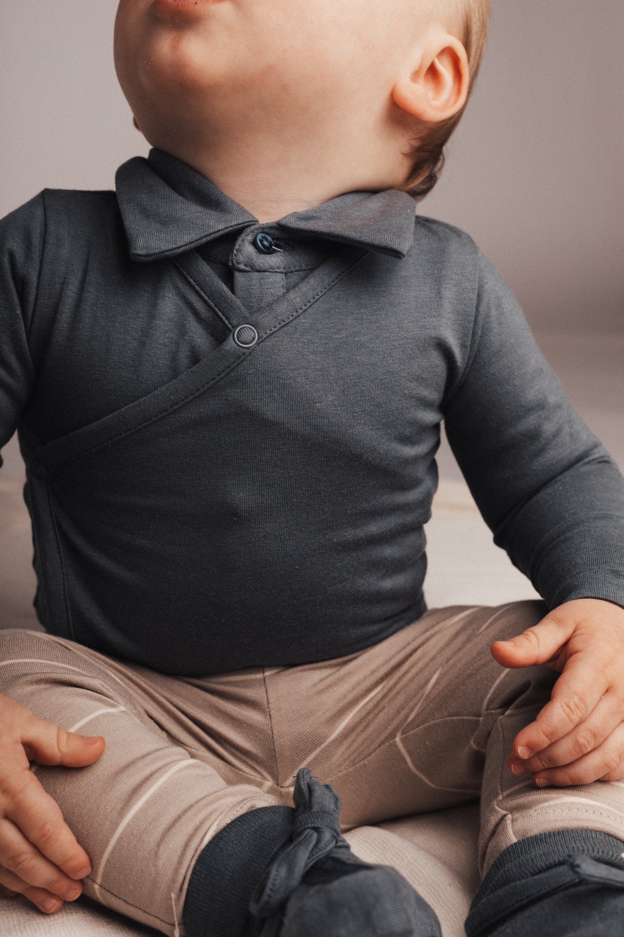 Baje Studio - striped legging Laje - taupe clay