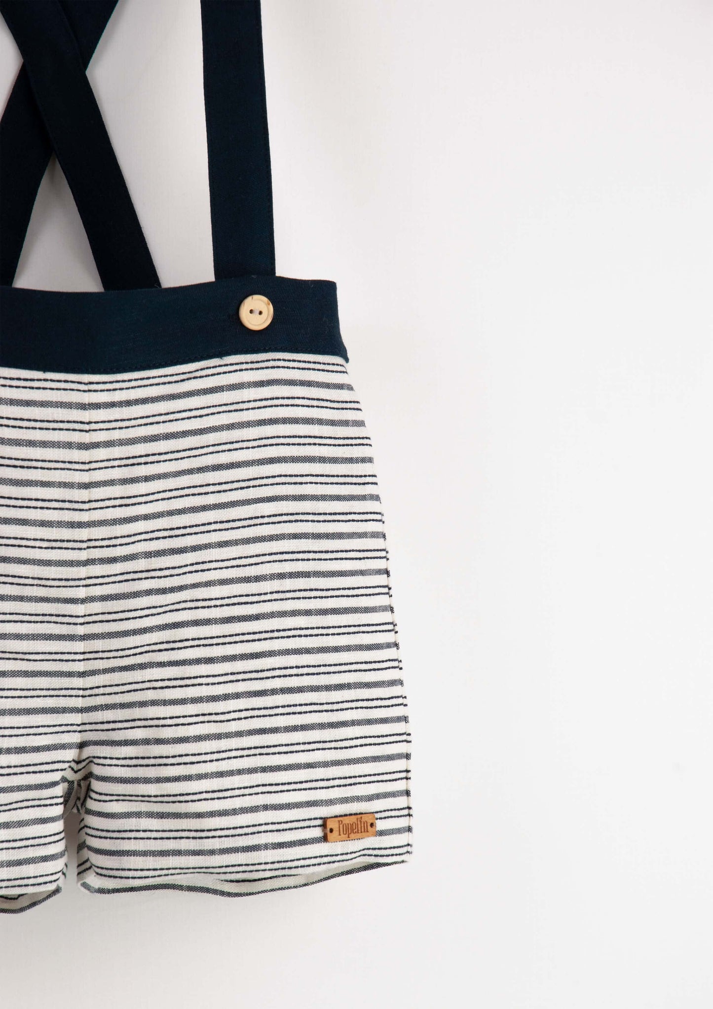 Dungarees with straps - navy stripe