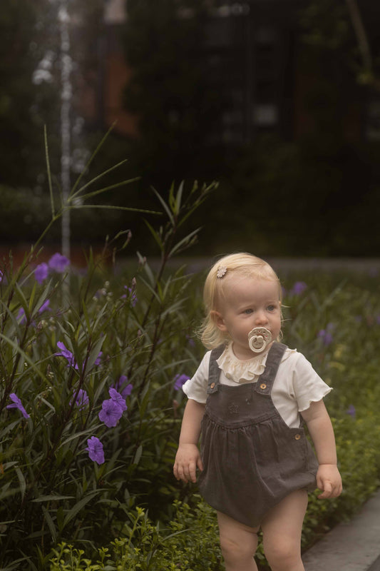 Tocoto Vintage - black denim romper