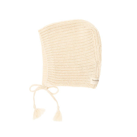 Tocoto Vintage - gebreide bonnet - crème
