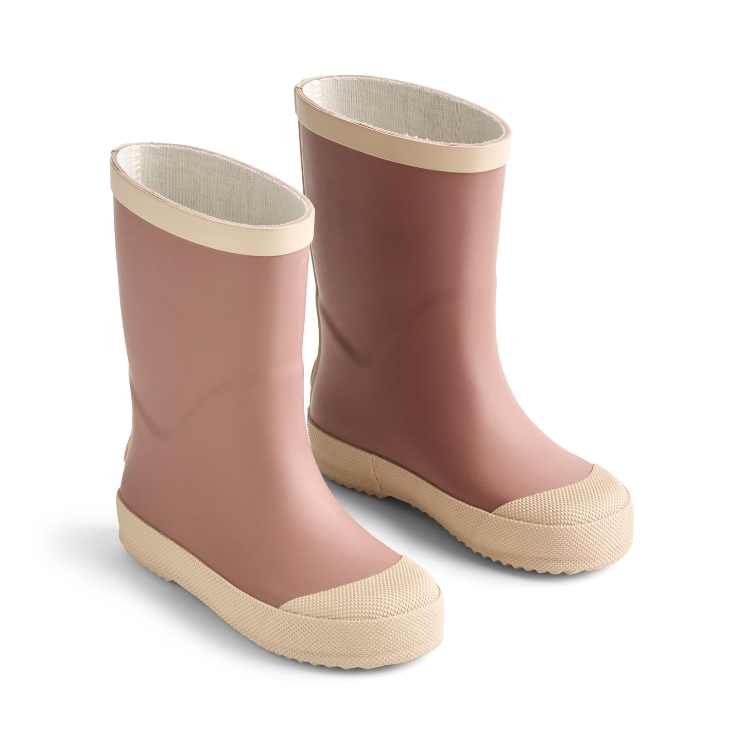 Wheat - rubber boots muddy - dusty lilac