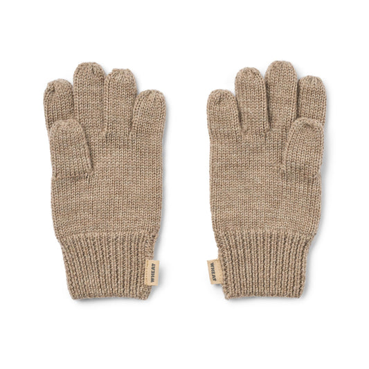 Wheat - finger gloves Bobbe - grey camel melange
