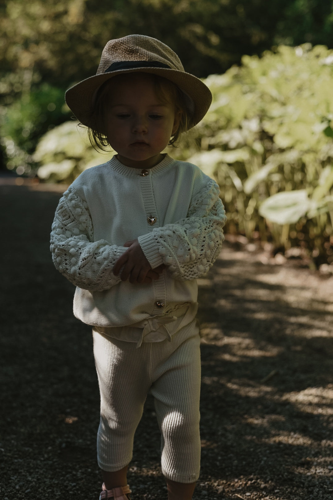 LRDM petits - ruffle legging Zara - antique white