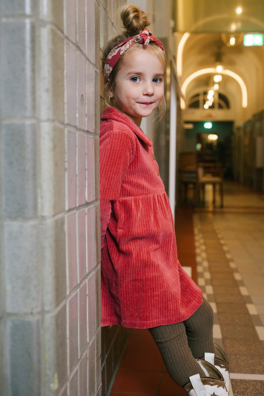 Riffle Amsterdam - corduroy dress Amalia - pink