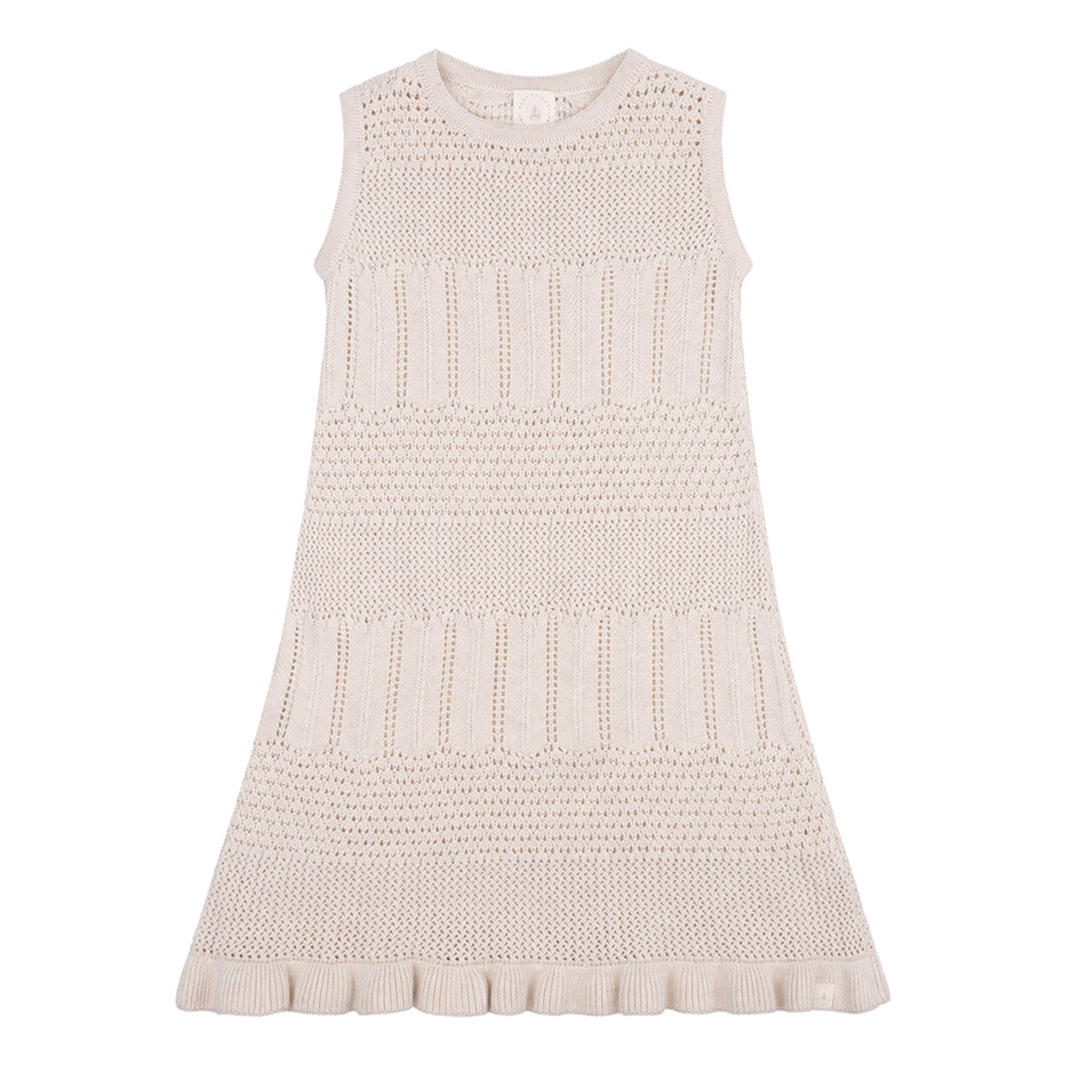 Navy Natural - knitted dress Anna - beige