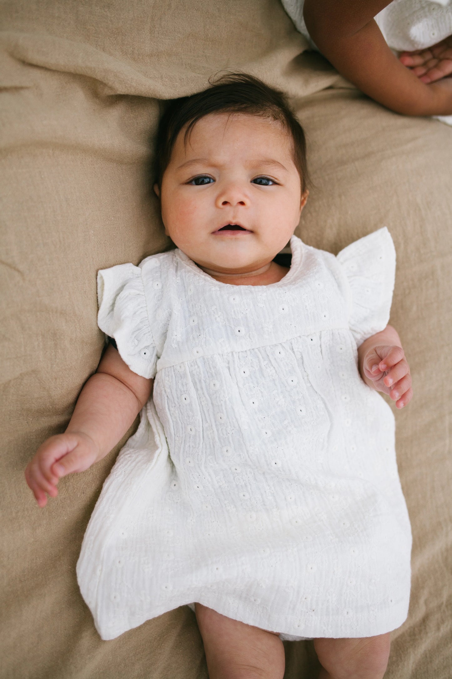 Riffle Amsterdam - dress Ariel - woven white embroidery