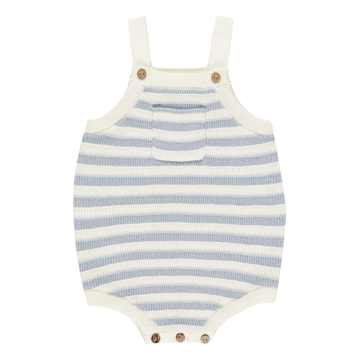 Rylee + Cru - knit romper Ashton - blue stripe