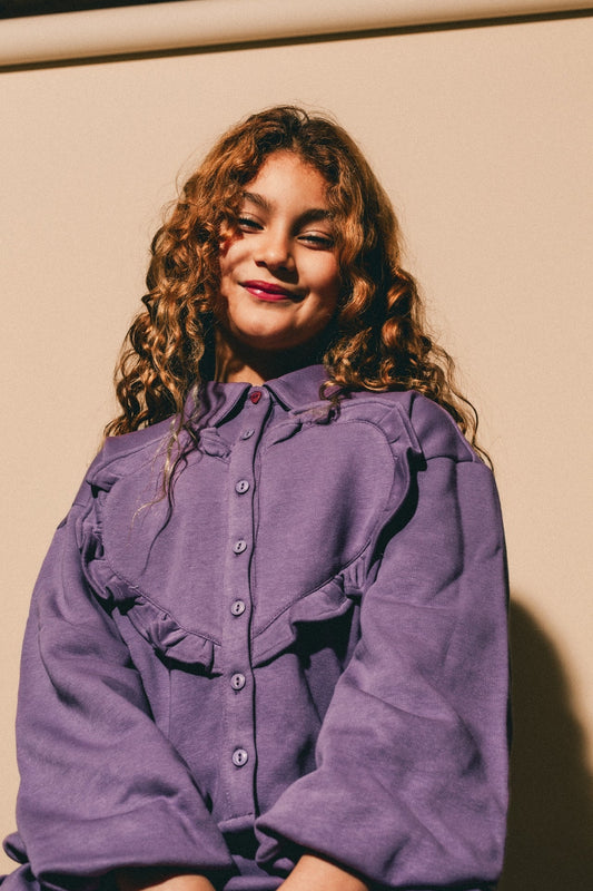 Labo - heart blouse Ayase - purple sage