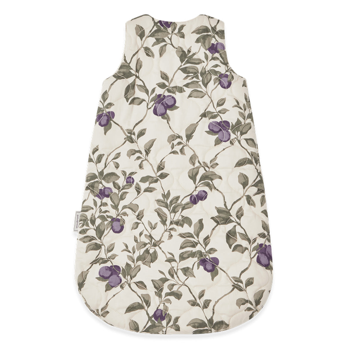 Plum satin quilted sleeping bag