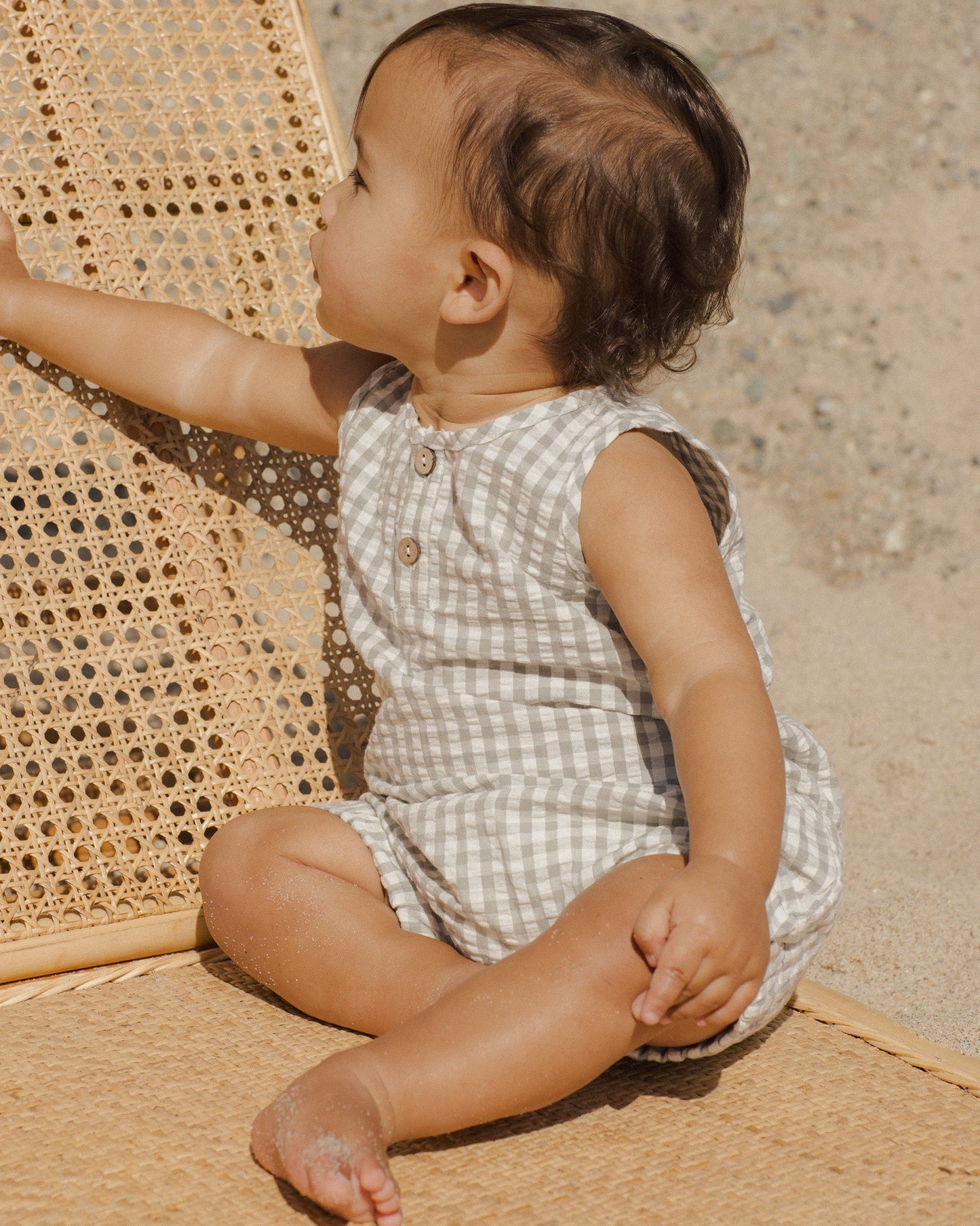 Rylee + Cru - baby tank set - eucalyptus gingham