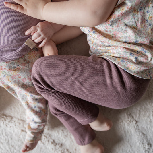 Riffle Amsterdam - legging Perr solid rib - mauve