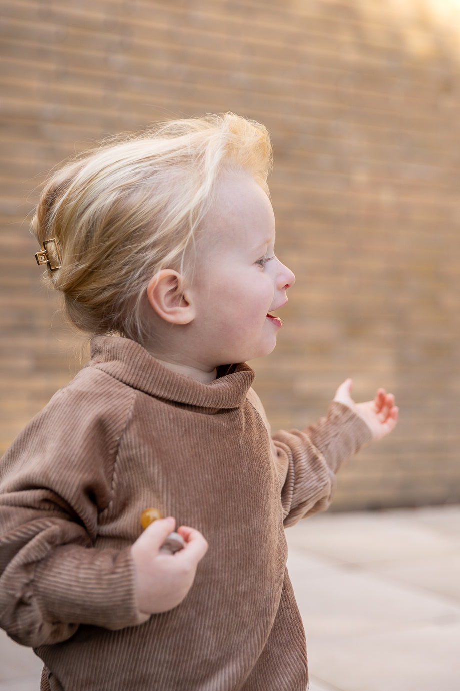 Corduroy top Witney - taupe