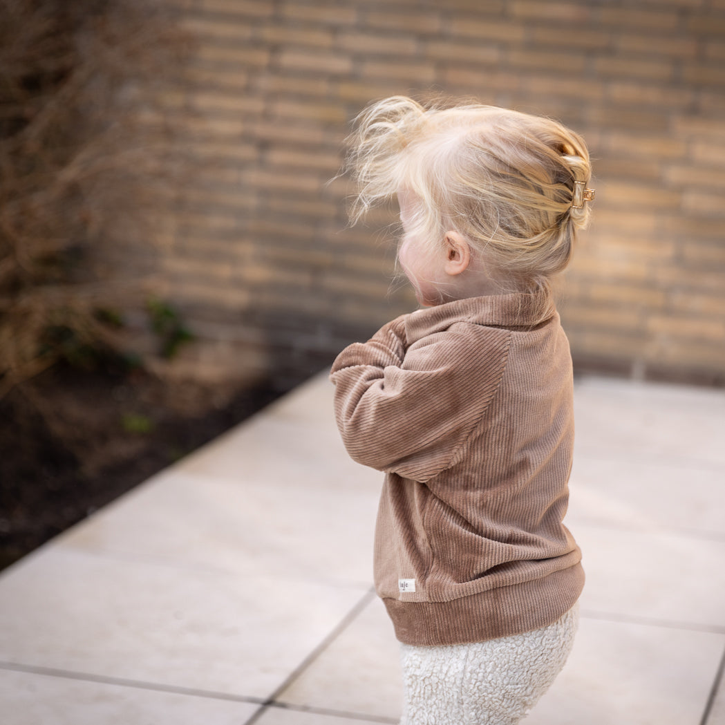 Corduroy top Witney - taupe