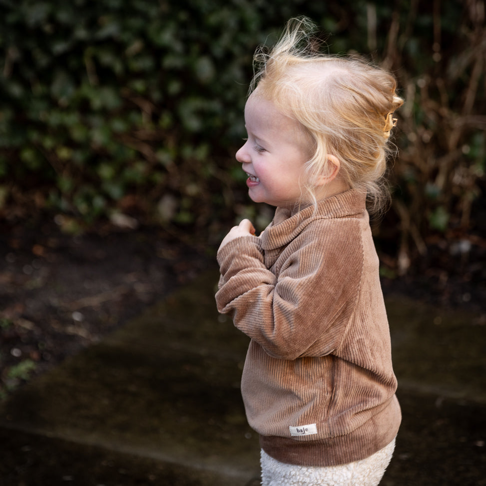 Corduroy top Witney - taupe
