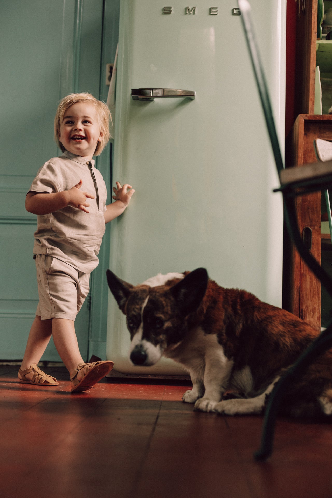 Baje Studio - linen short Santo - taupe clay