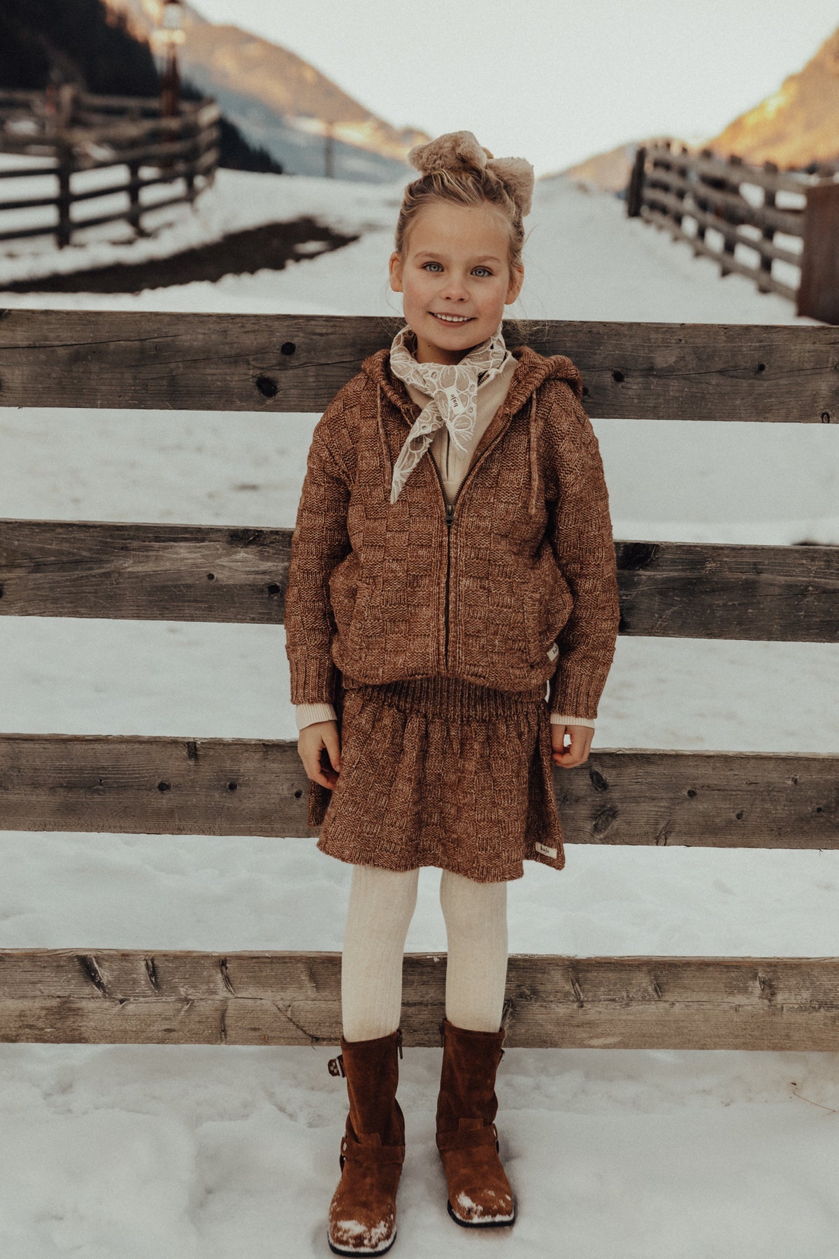 Baje Studio - skirt Noale - copper brown