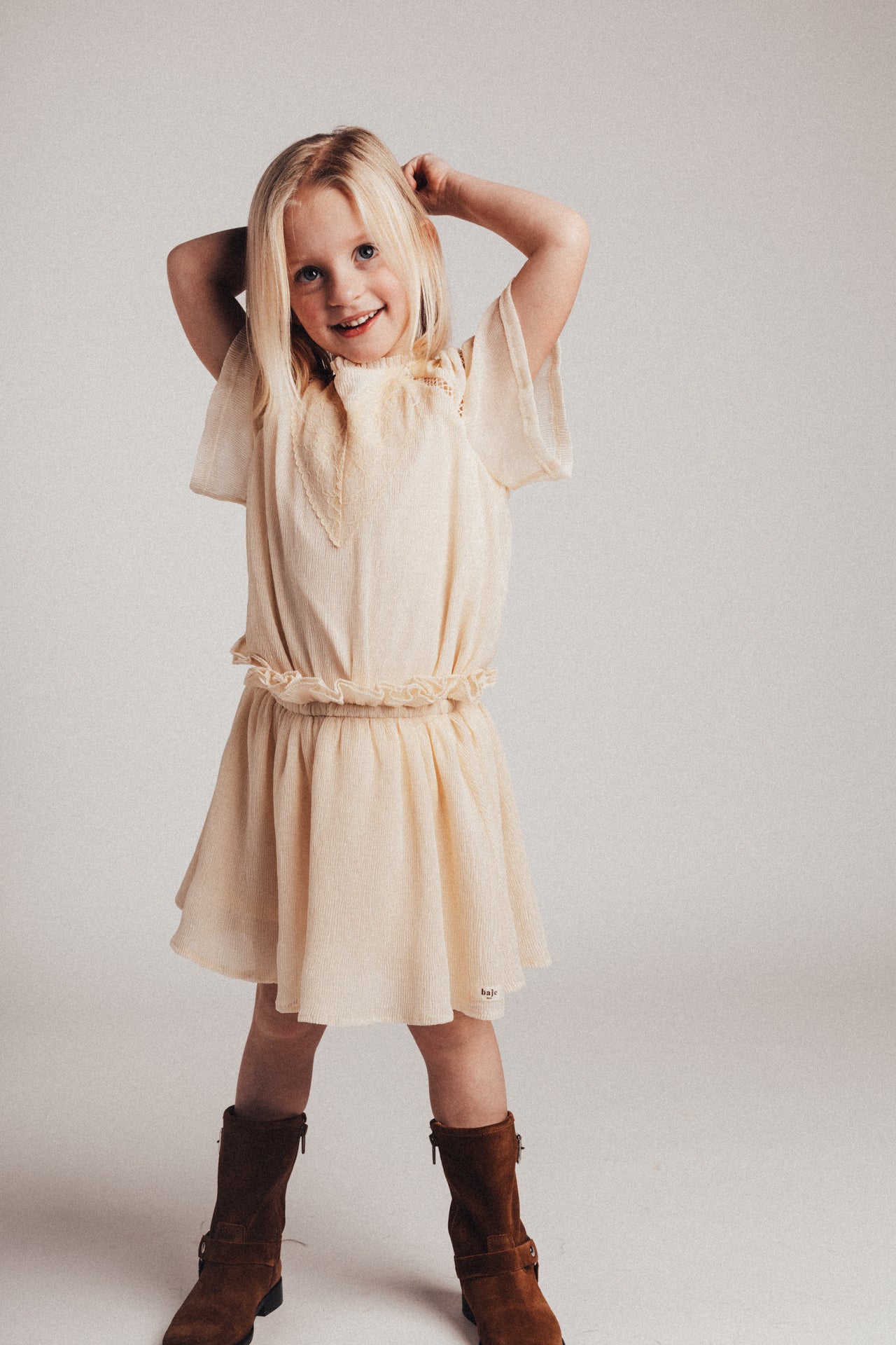 Crincle woven skirt Birre - crème oat