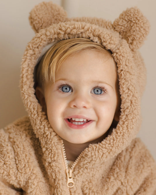 Quincy Mae - bear jacket - beige