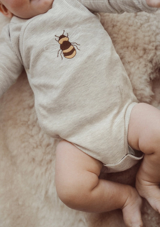 Two You Label - bee cute romper - oat