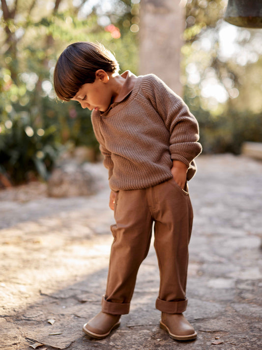 Baje Studio - pants Bercher - brown cacao