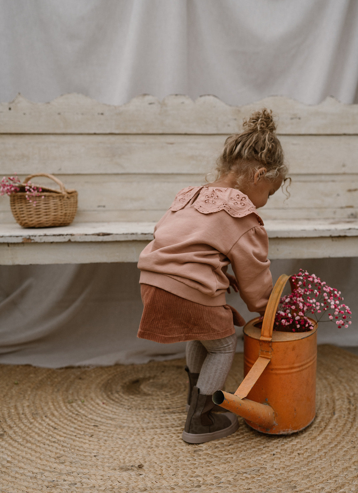 Broderie sweater Bibi - cork