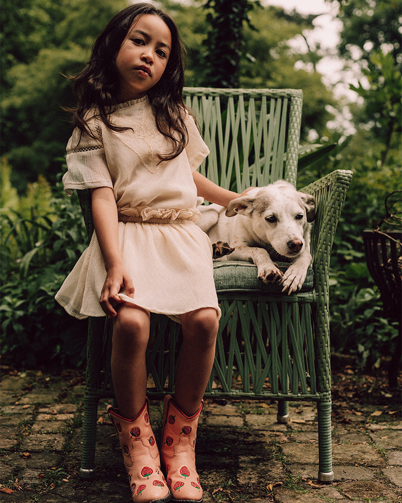 Crincle woven skirt Birre - crème oat