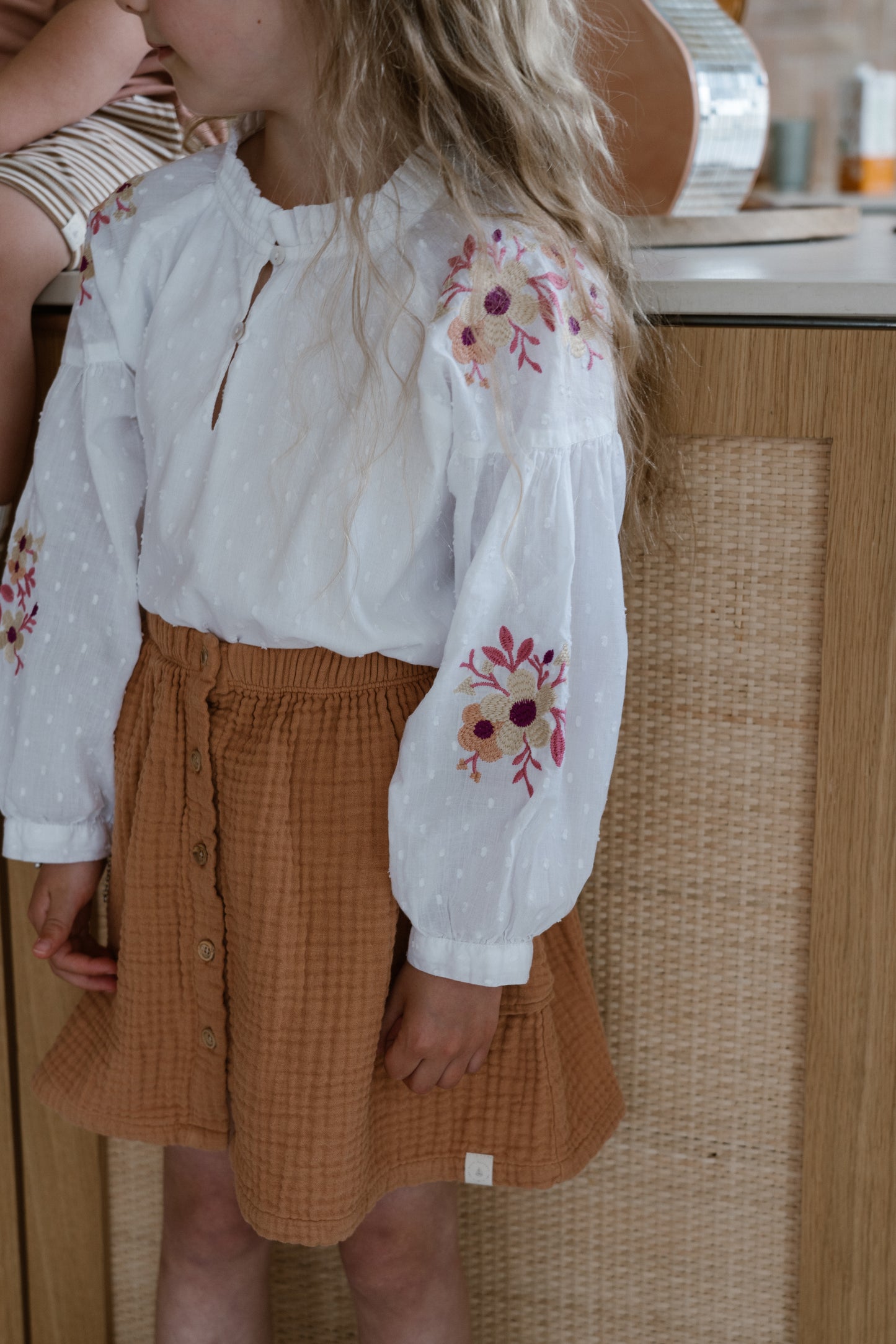Flower blouse Guusje - white