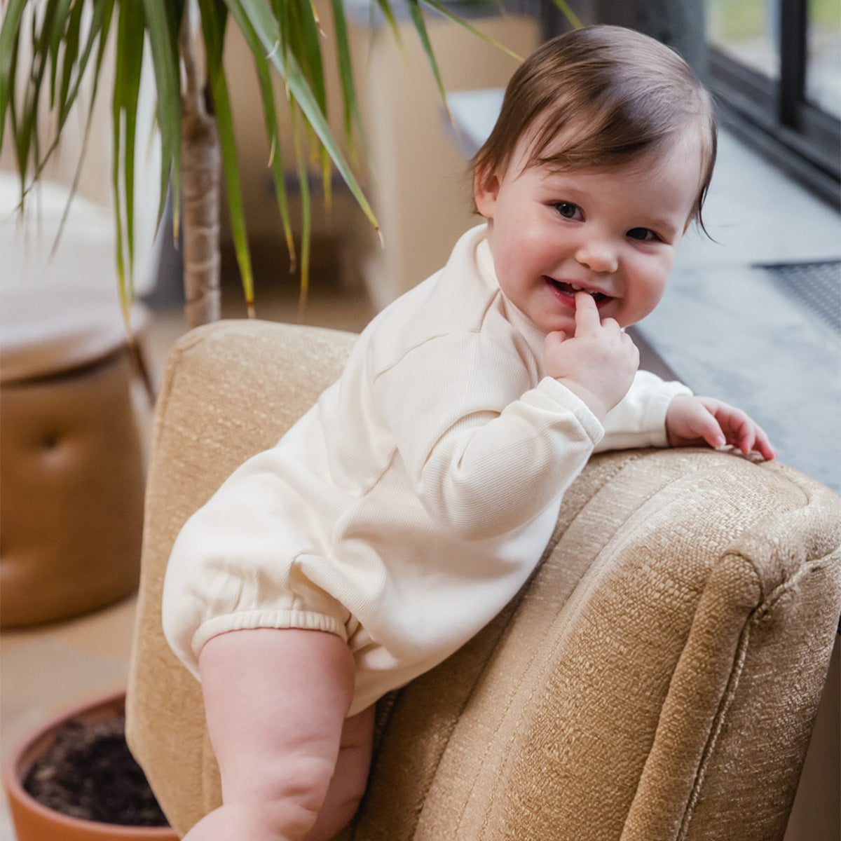 Bubble romper - perla