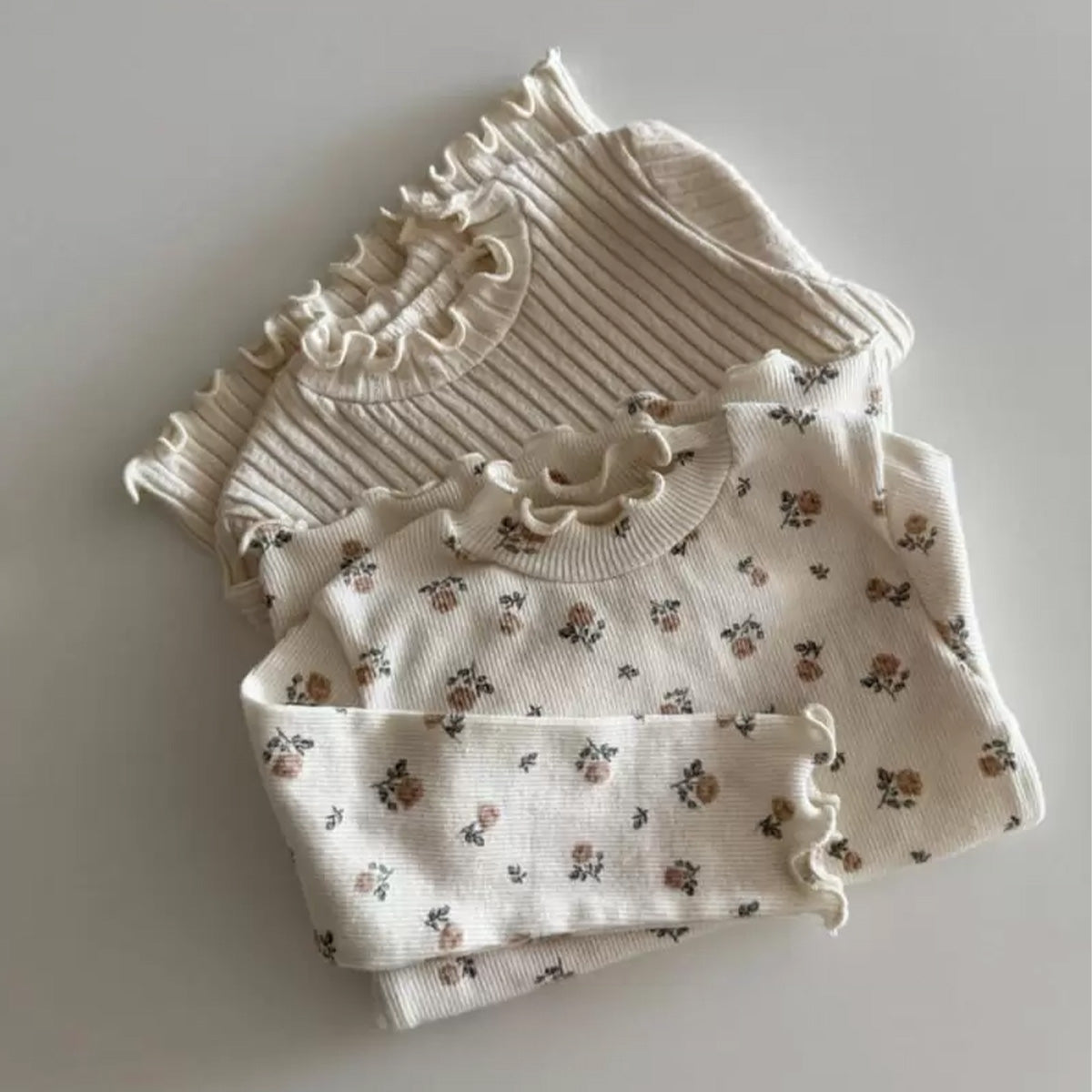 Camellia top ~ flower ivory