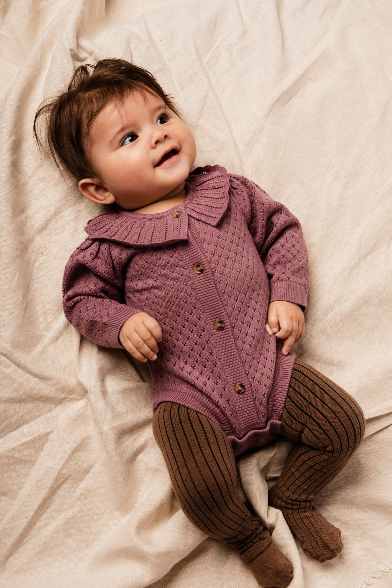 Baje Studio - knitted bodysuit Chardonne - purple pum