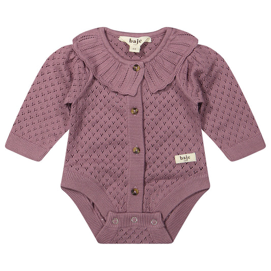 Baje Studio - knitted bodysuit Chardonne - purple pum