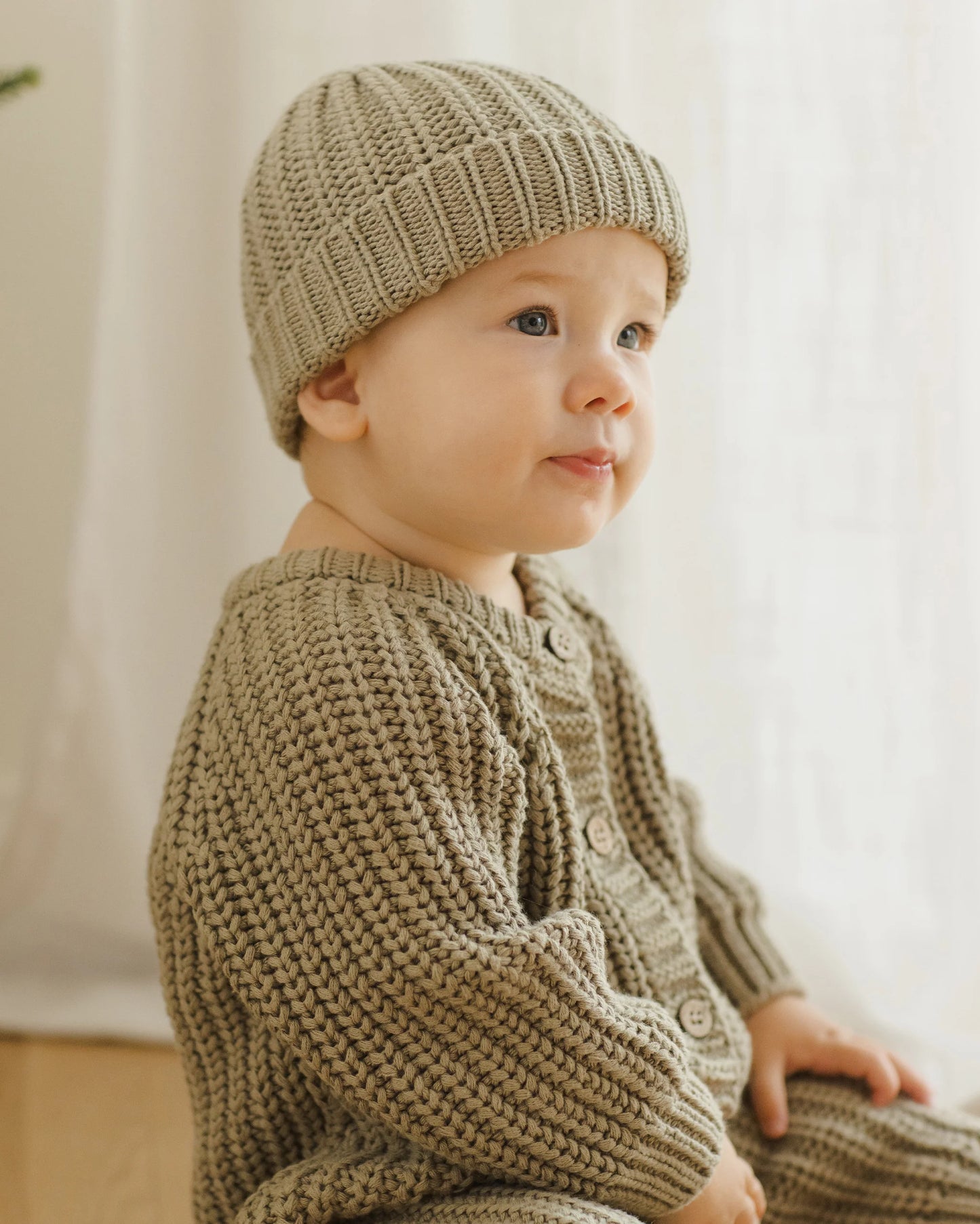 Chunky knit jumpsuit - olive