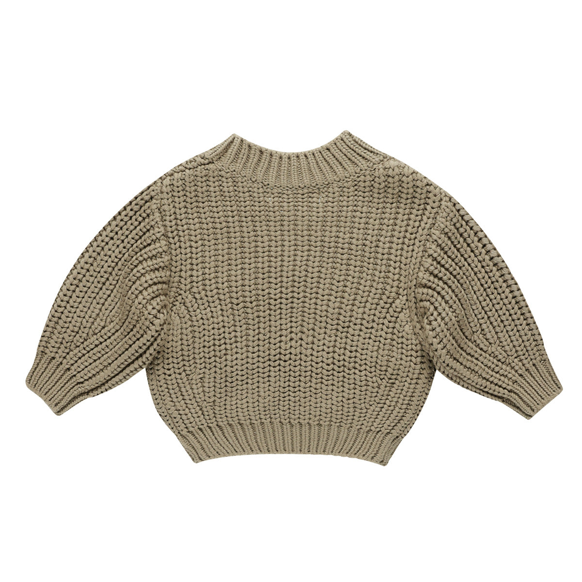 Chunky knit sweater - olive