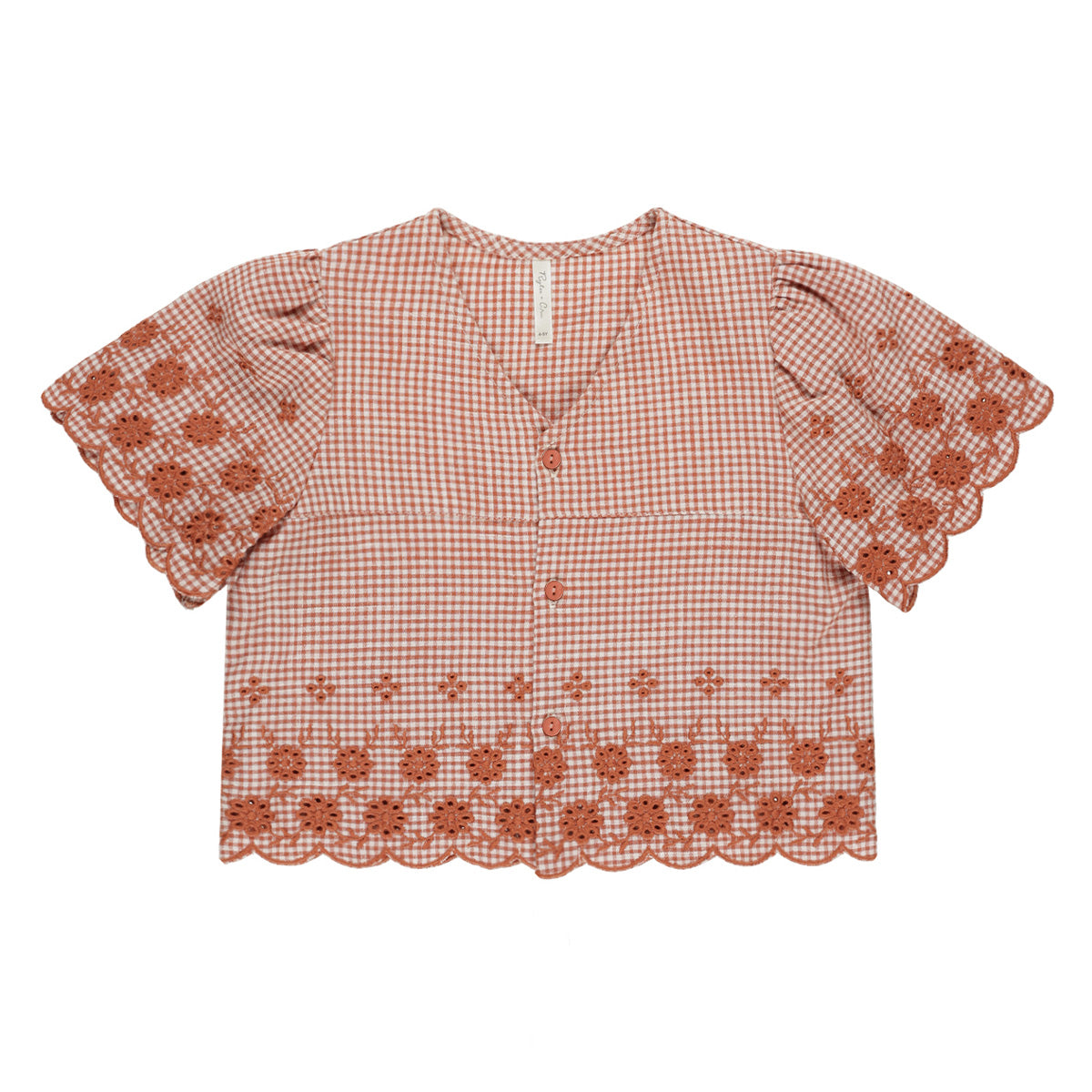 Rylee + Cru - top Cleo - poppy gingham