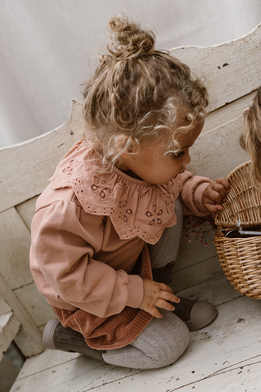 Broderie sweater Bibi - cork