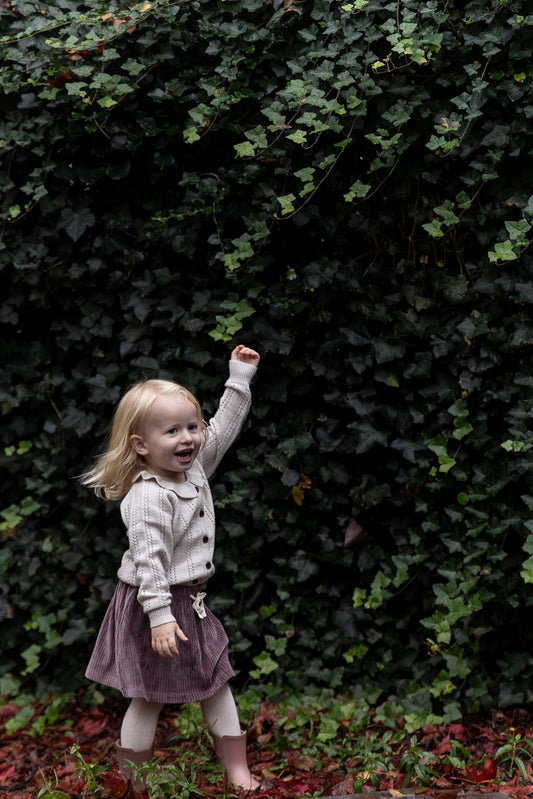 Navy Natural - skirt Noe - mauve rib