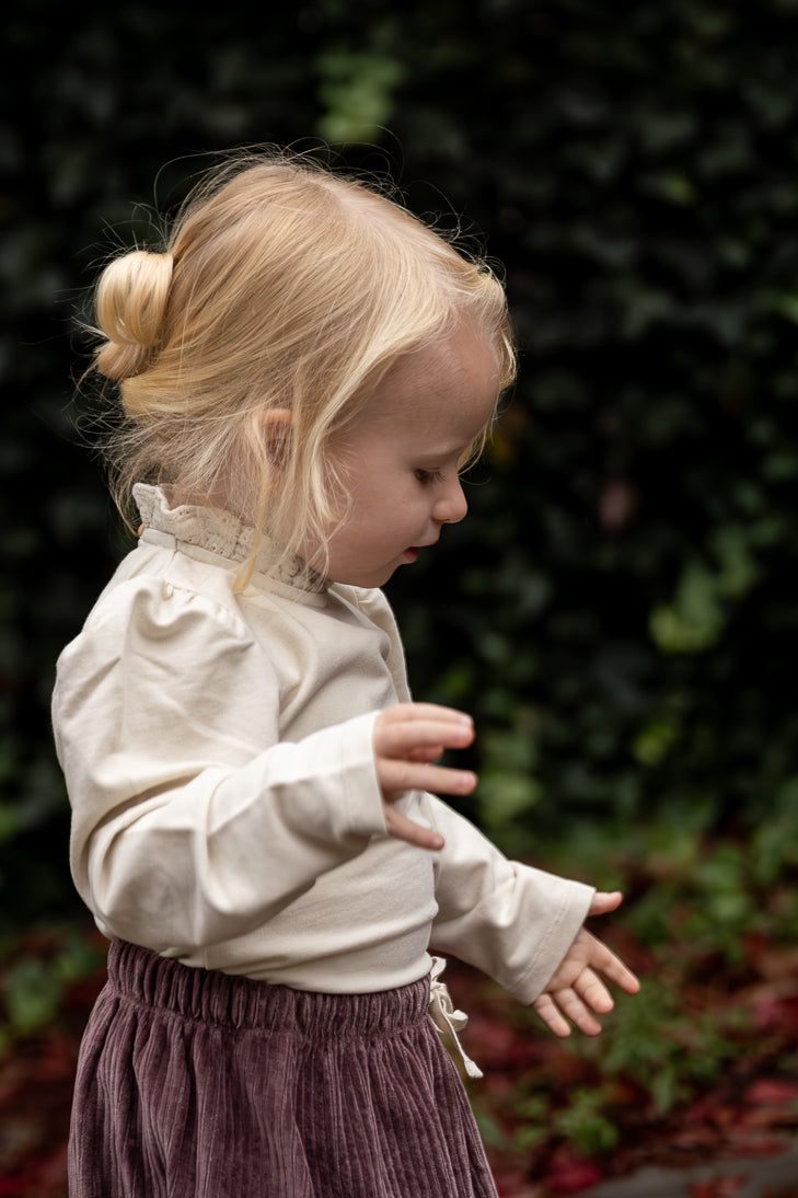 Broderie top Loulou - marshmallow