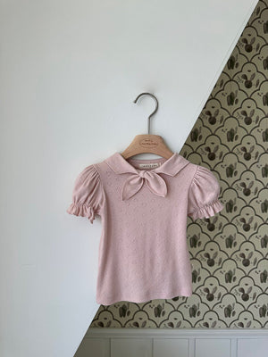 Monbebe - bow tie tee - pink