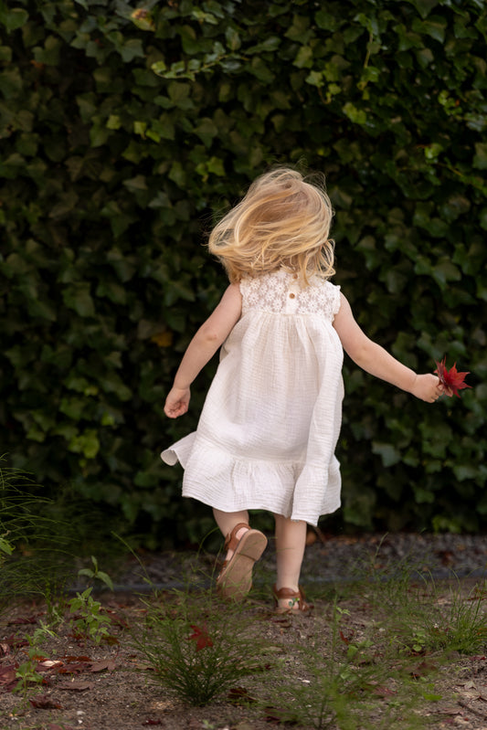 Monbebe - daisy dress - ivory white