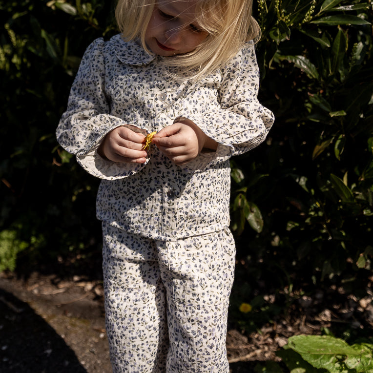 Blouse Faye - blue flower