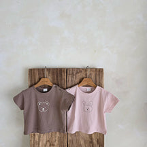 Animal tee - teddy bear - brown