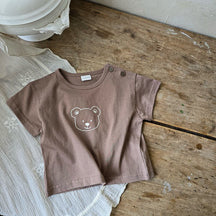 Animal tee - teddy bear - brown