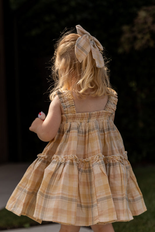 Rylee + Cru - oversized hair bow - pastel plaid