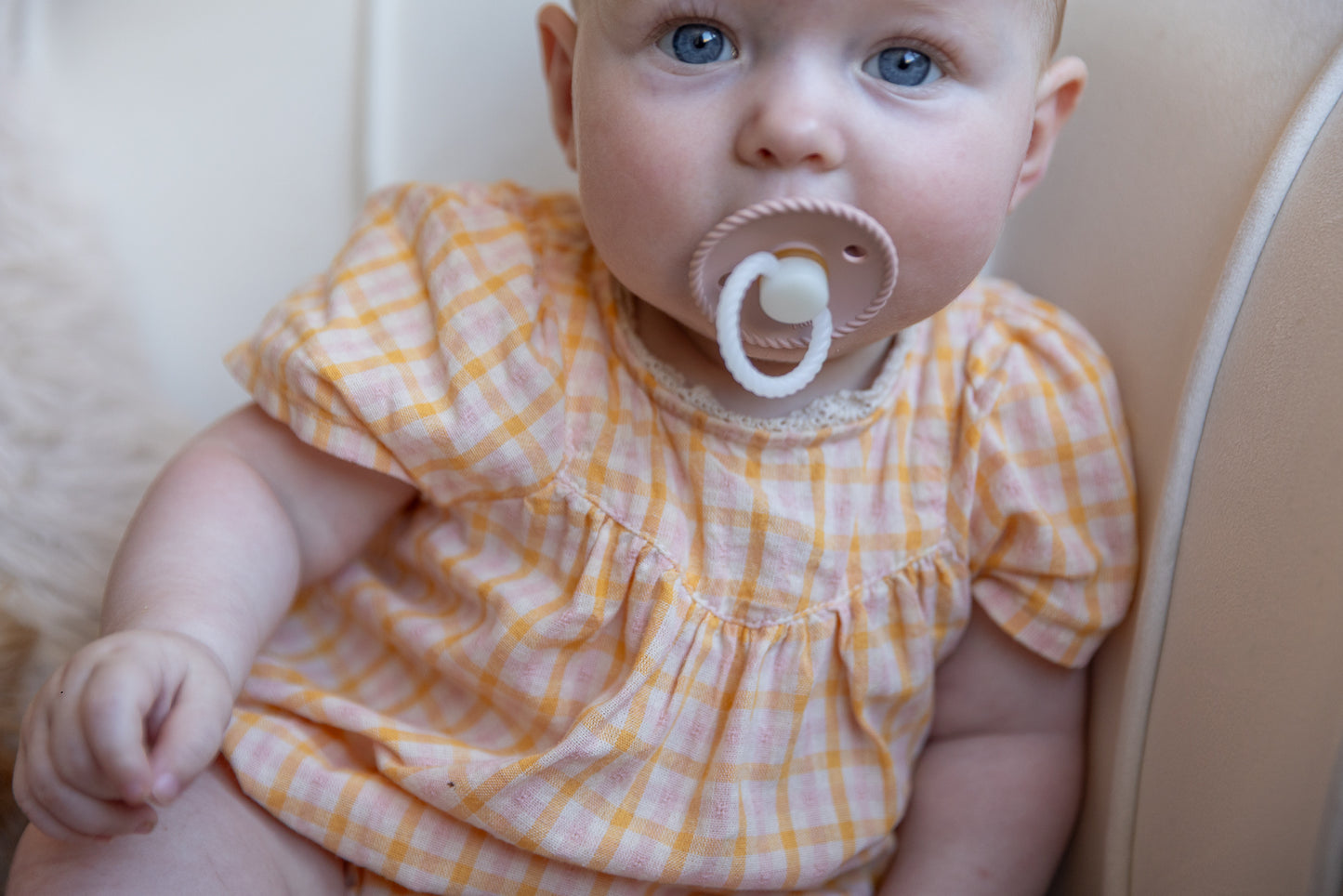 Wheat - romper Margit - yellow check